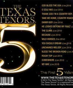 The Texas Tenors The First 5 Years Live Cd The Texas Tenors