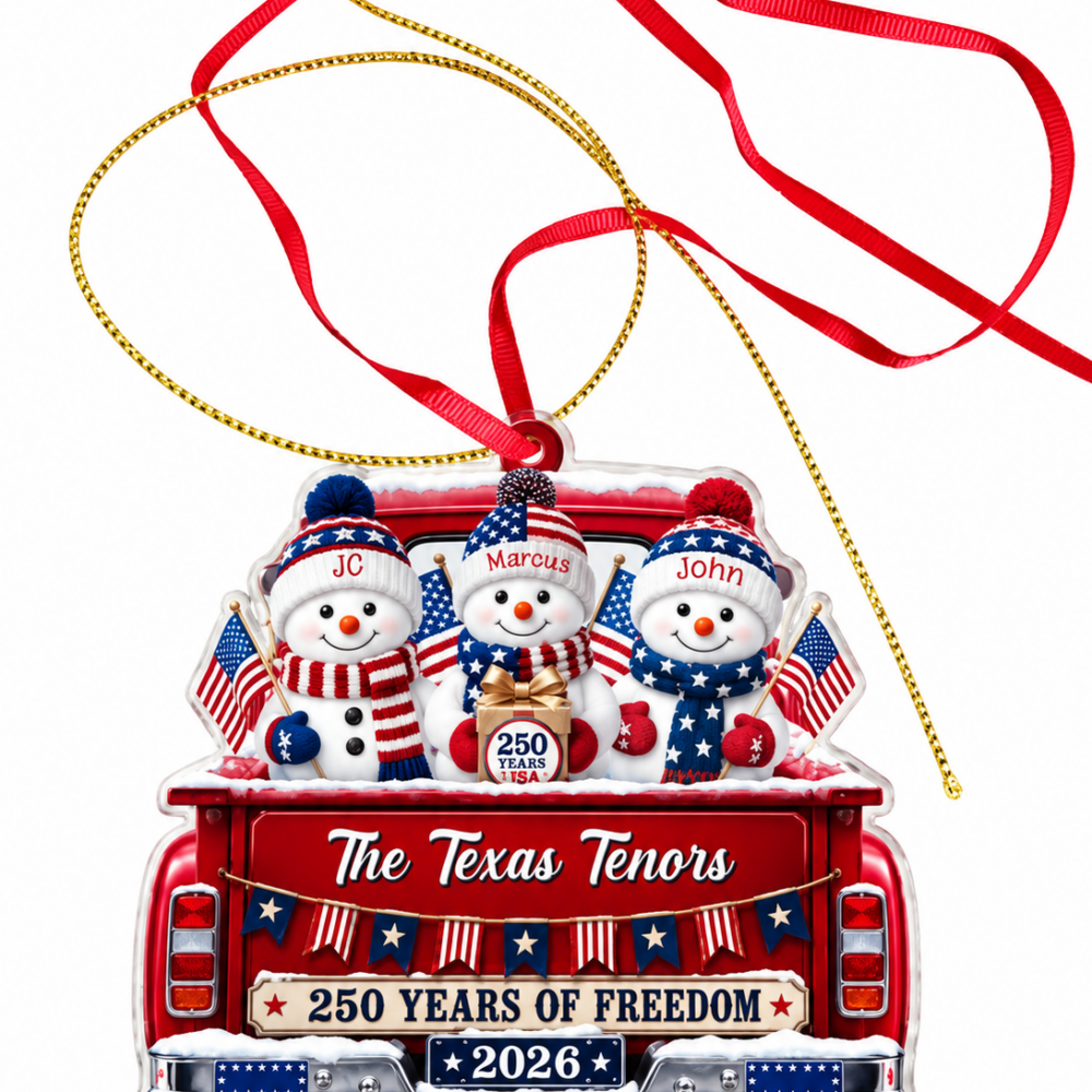 Alternative view of THE TEXAS TENORS 250 YEARS OF FREEDOM ORNAMENT - AUTOGRAPHED